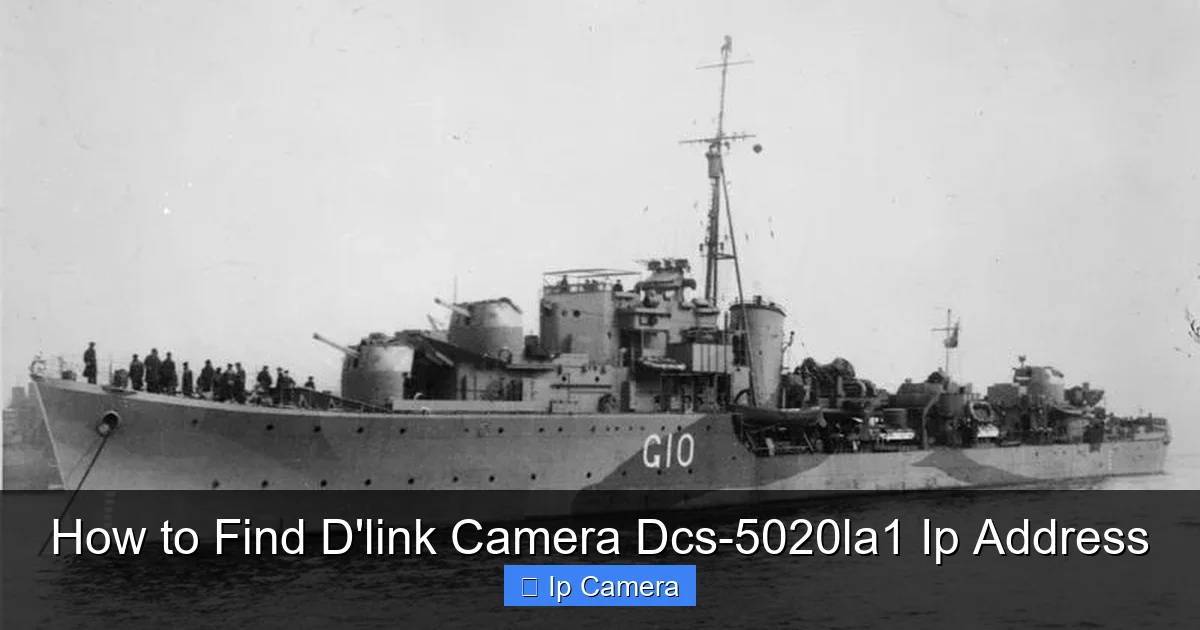 How to Find D'link Camera Dcs-5020la1 Ip Address