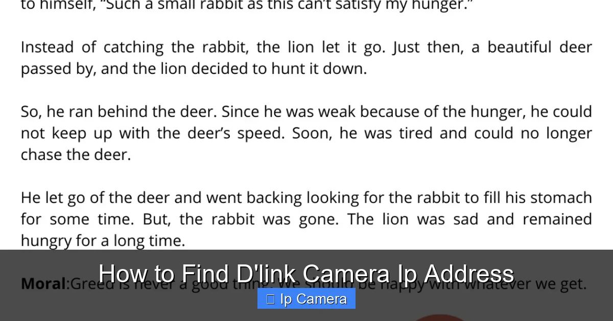 How to Find D'link Camera Ip Address