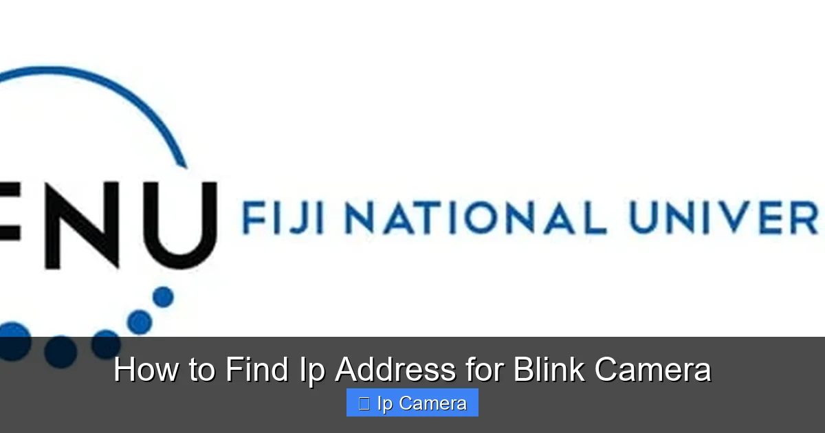 How to Find Ip Address for Blink Camera