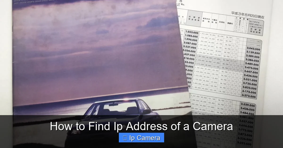 How to Find Ip Address of a Camera