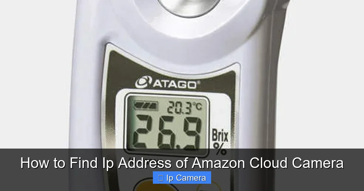 How to Find Ip Address of Amazon Cloud Camera