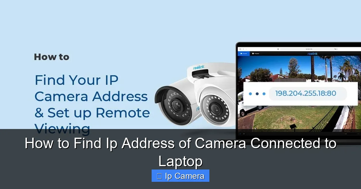 How to Find Ip Address of Camera Connected to Laptop
