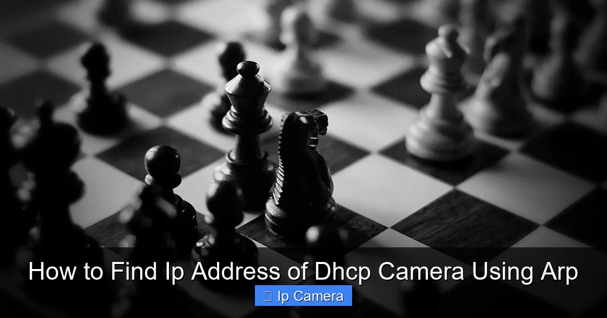 How to Find Ip Address of Dhcp Camera Using Arp