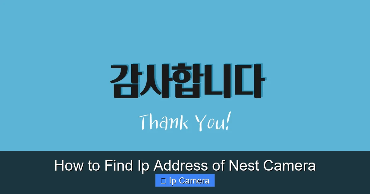 How to Find Ip Address of Nest Camera