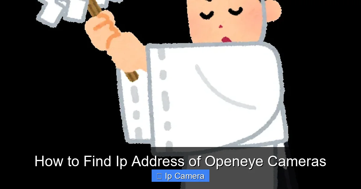 How to Find Ip Address of Openeye Cameras