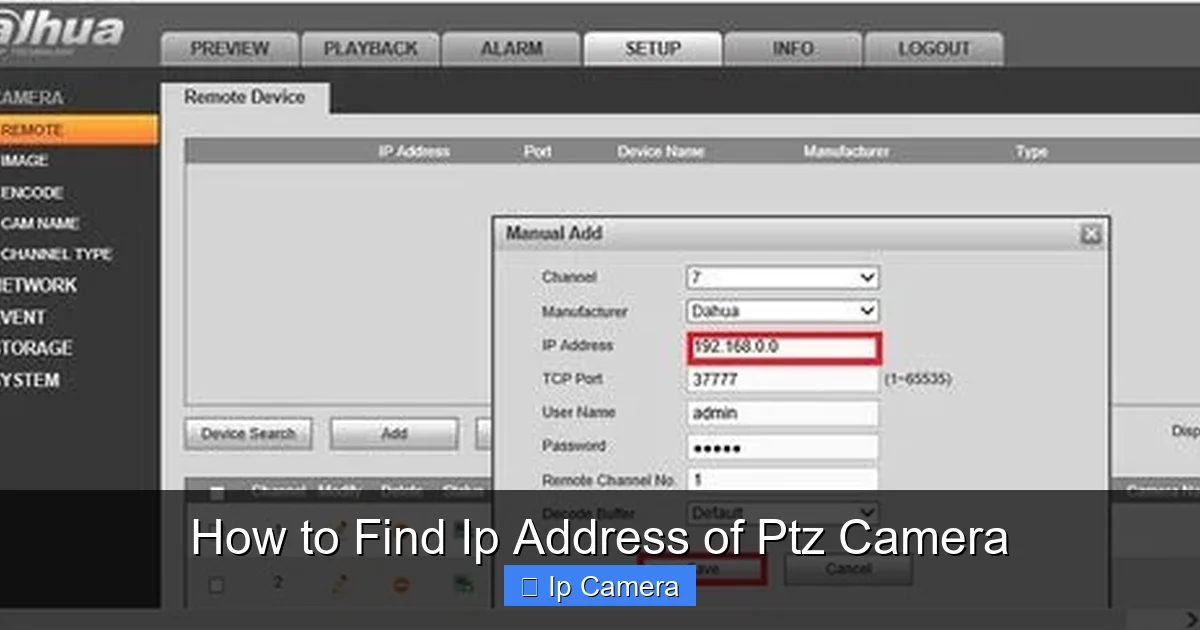 How to Find Ip Address of Ptz Camera