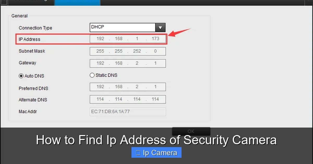 How to Find Ip Address of Security Camera