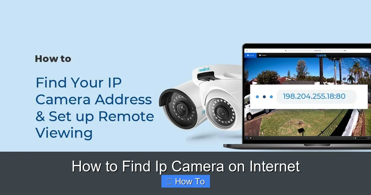 How to Find Ip Camera on Internet
