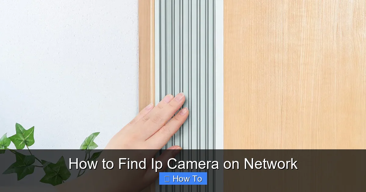 How to Find Ip Camera on Network