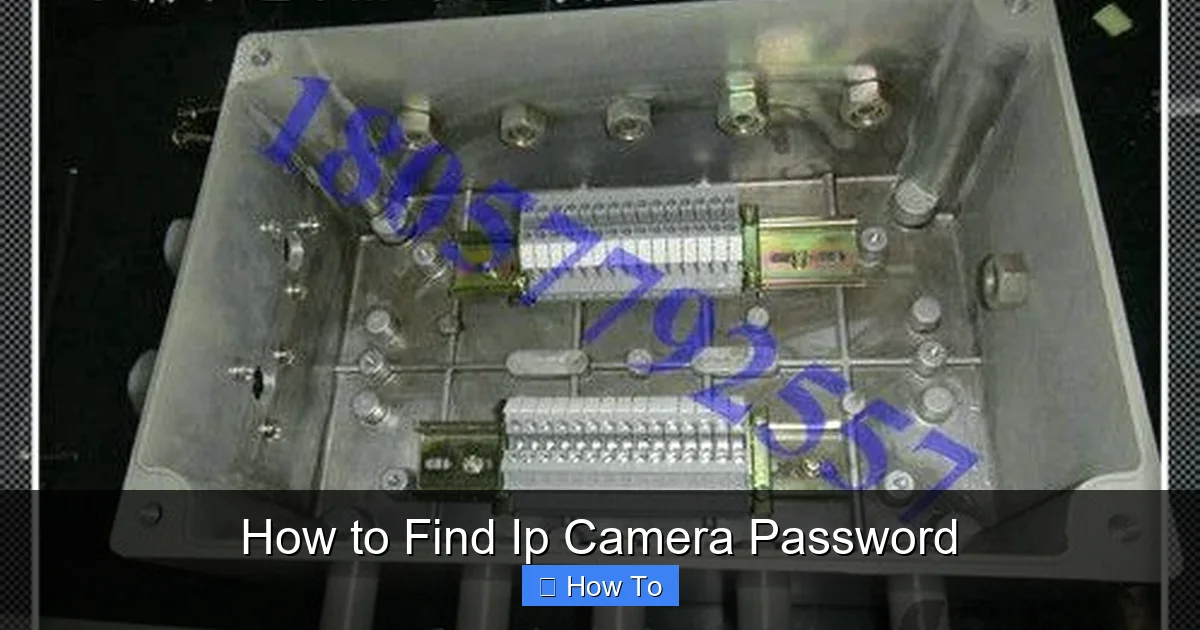 How to Find Ip Camera Password