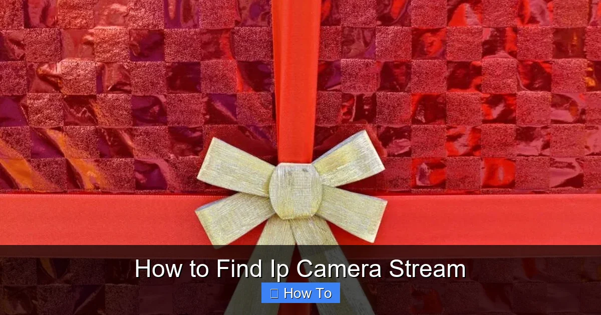 How to Find Ip Camera Stream