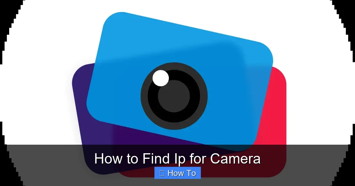 How to Find Ip for Camera