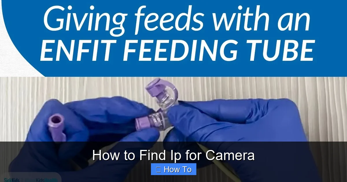 How to Find Ip for Camera