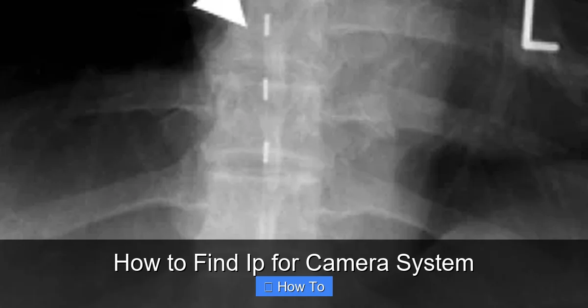 How to Find Ip for Camera System