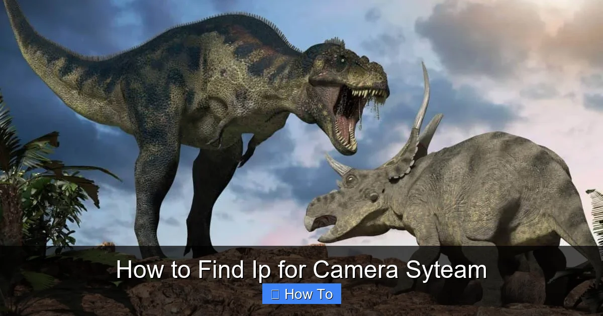 How to Find Ip for Camera Syteam