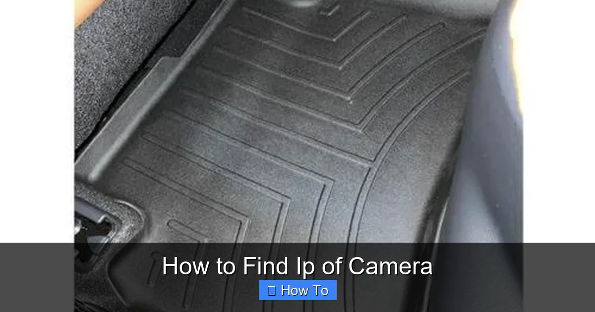 How to Find Ip of Camera