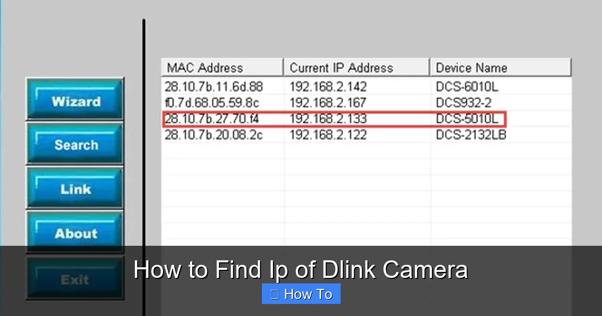 How to Find Ip of Dlink Camera