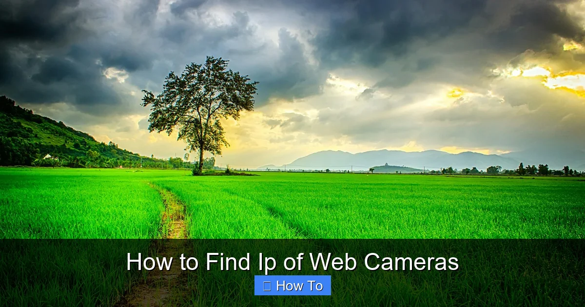 How to Find Ip of Web Cameras