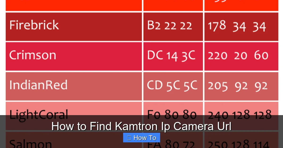 How to Find Kamtron Ip Camera Url