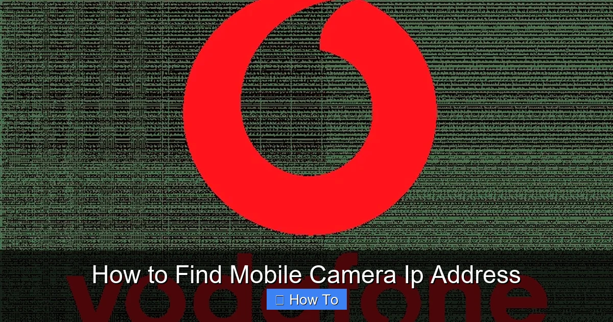 How to Find Mobile Camera Ip Address