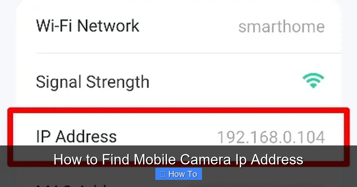 How to Find Mobile Camera Ip Address