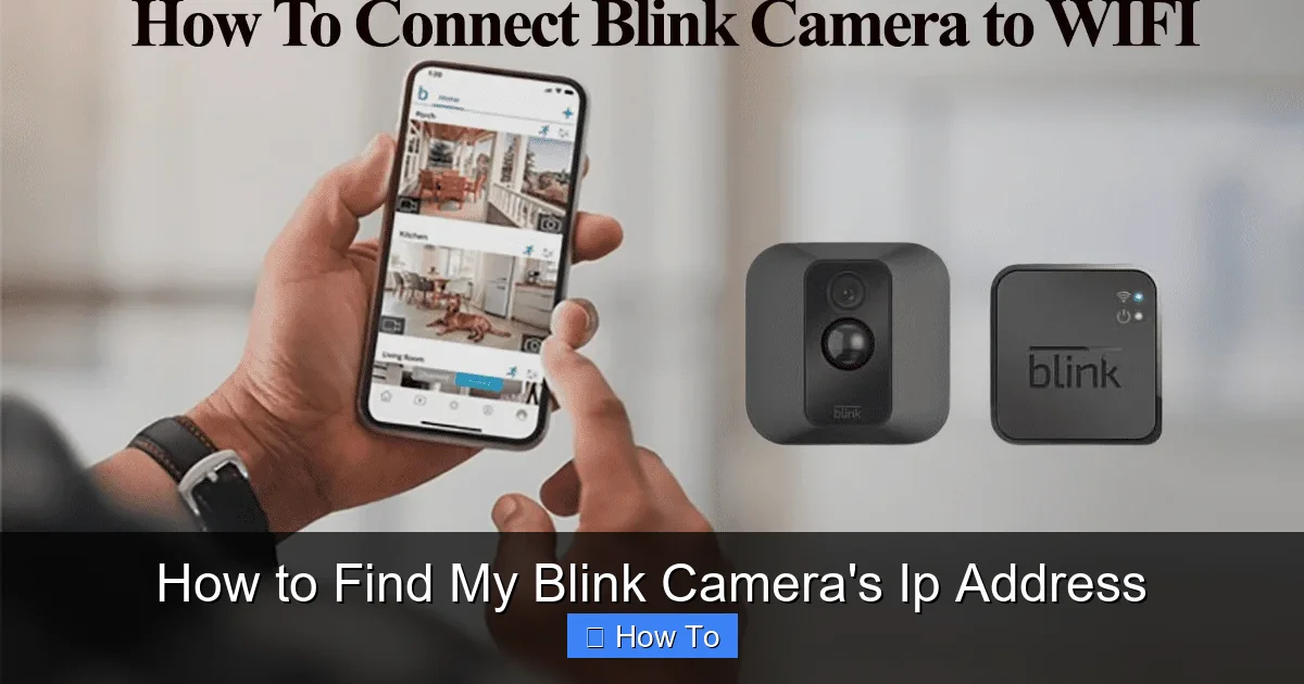 How to Find My Blink Camera's Ip Address