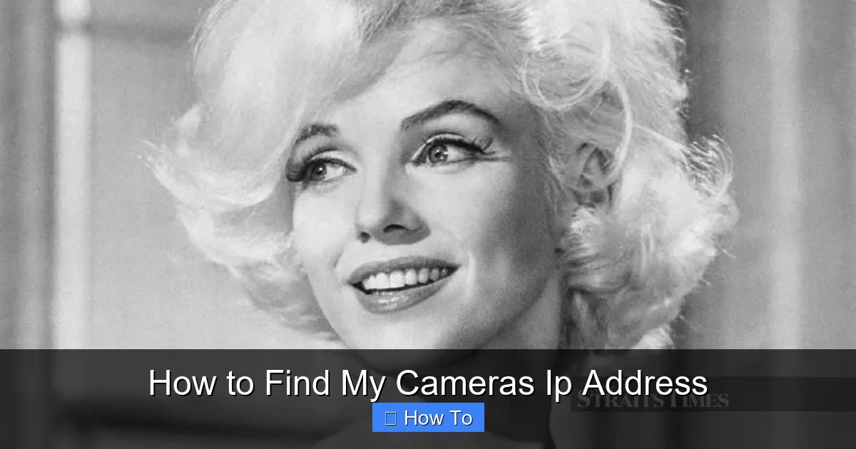 How to Find My Cameras Ip Address
