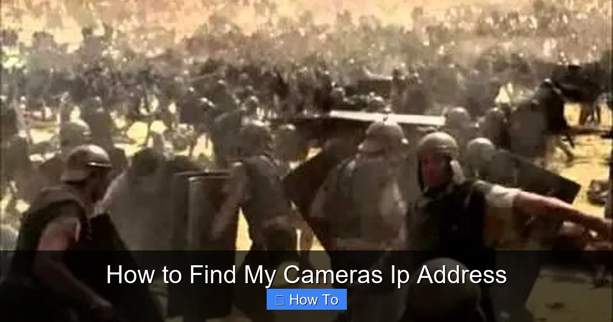 How to Find My Cameras Ip Address