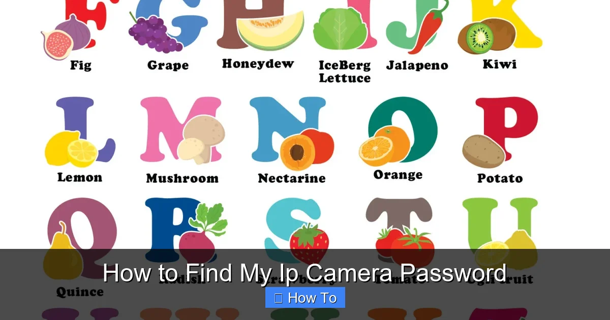 How to Find My Ip Camera Password