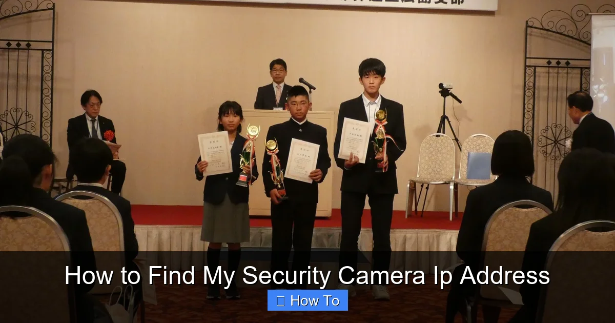 How to Find My Security Camera Ip Address