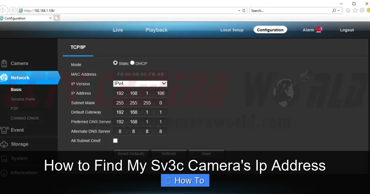 How to Find My Sv3c Camera's Ip Address