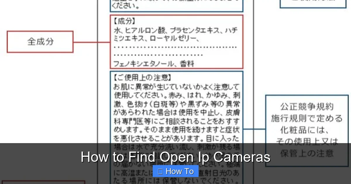 How to Find Open Ip Cameras