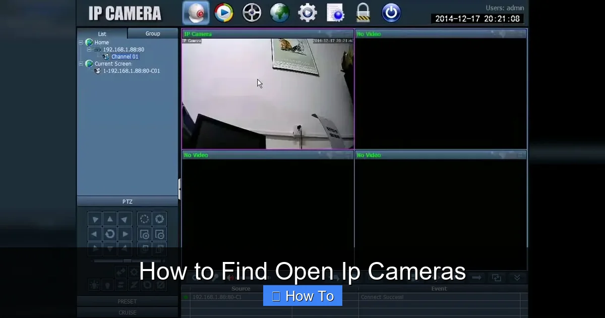 How to Find Open Ip Cameras