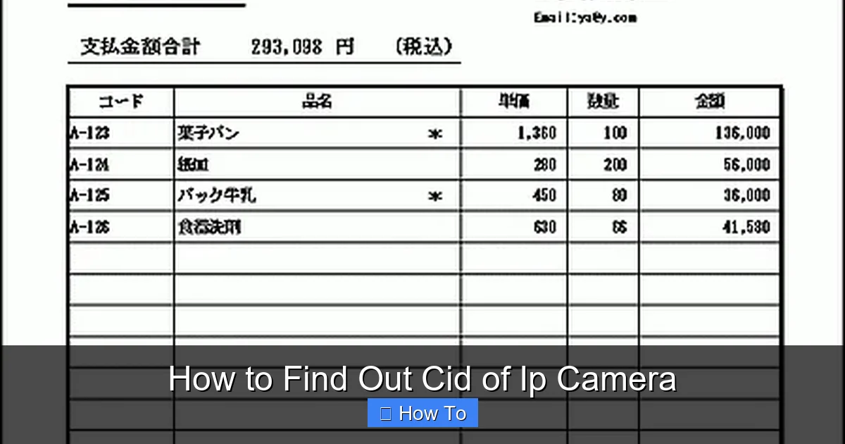 How to Find Out Cid of Ip Camera