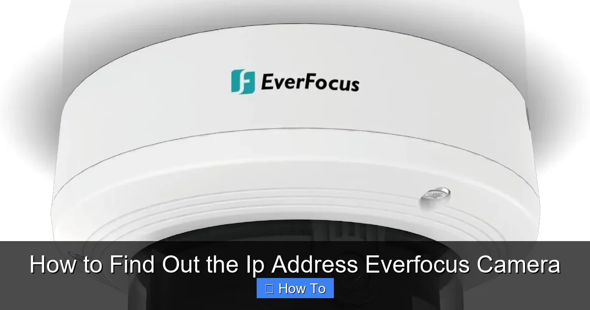 How to Find Out the Ip Address Everfocus Camera