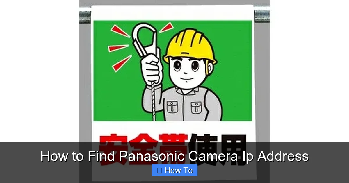 How to Find Panasonic Camera Ip Address