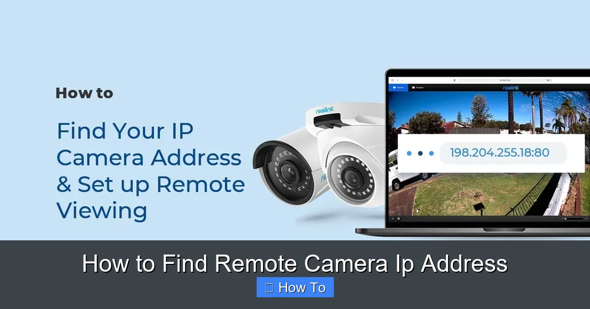 How to Find Remote Camera Ip Address