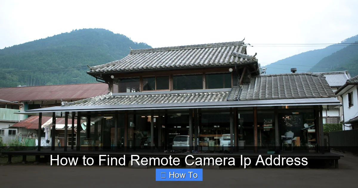 How to Find Remote Camera Ip Address