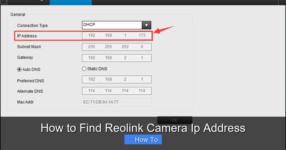 How to Find Reolink Camera Ip Address