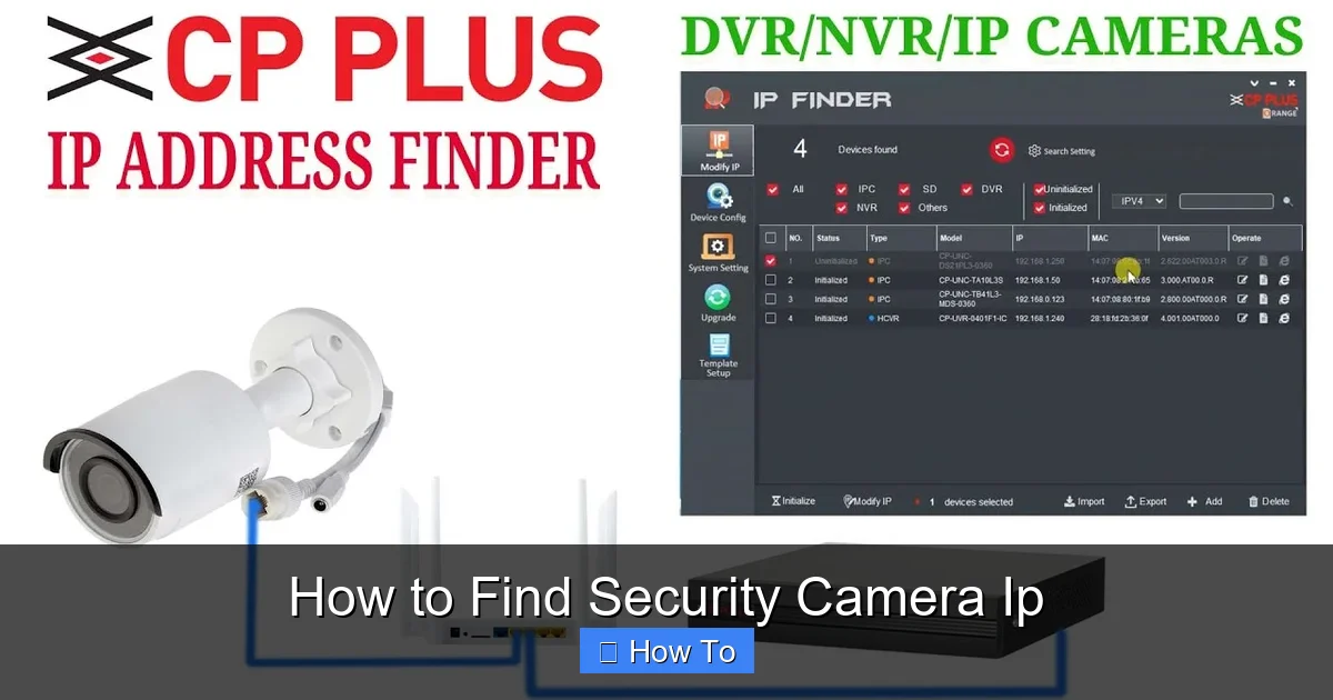 How to Find Security Camera Ip