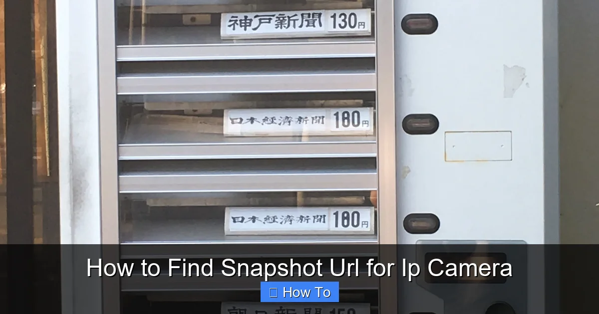 How to Find Snapshot Url for Ip Camera