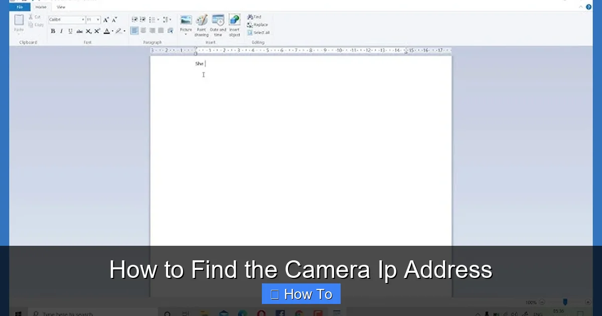 How to Find the Camera Ip Address