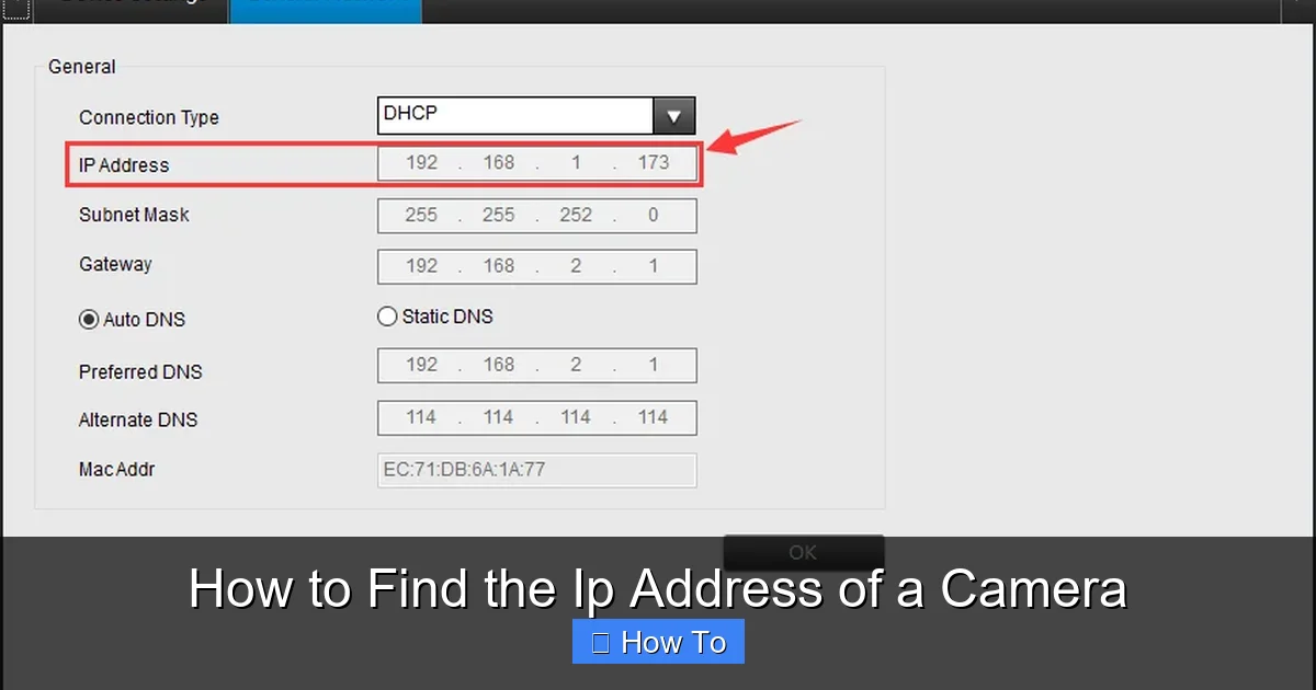 How to Find the Ip Address of a Camera