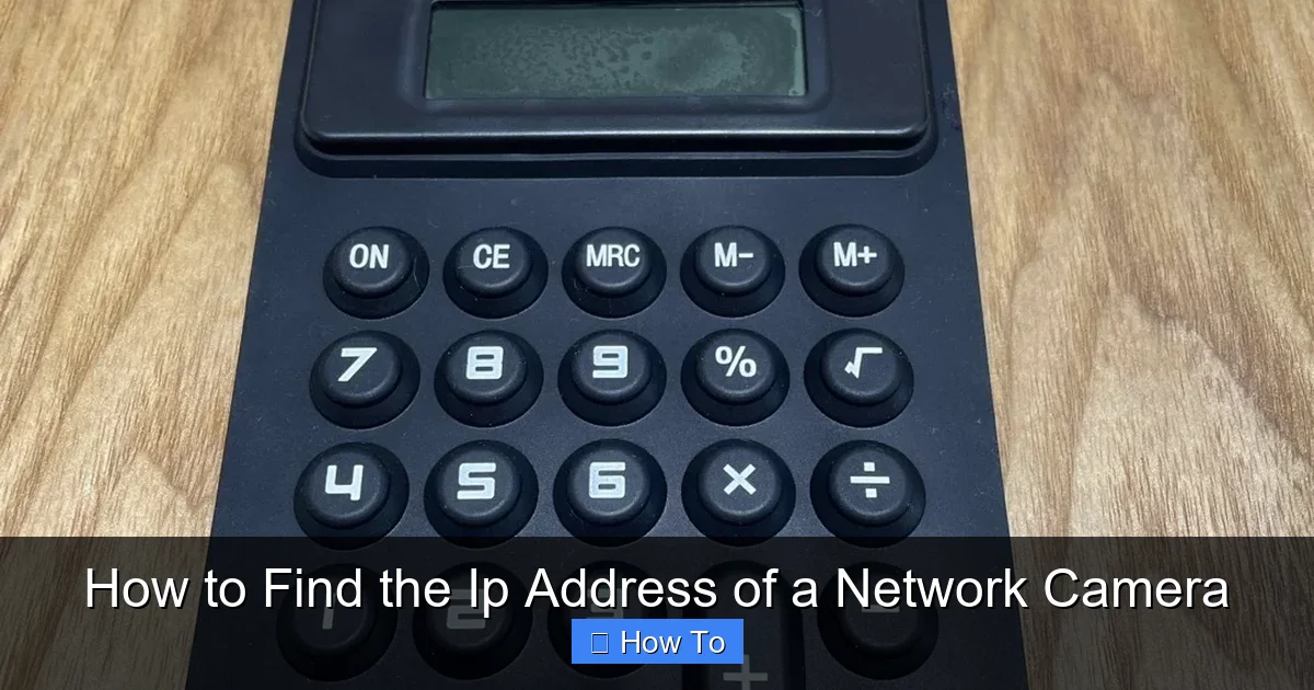 How to Find the Ip Address of a Network Camera