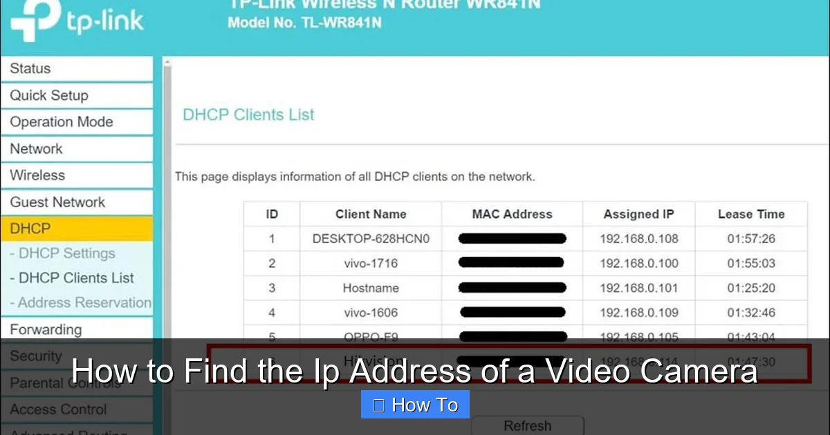 How to Find the Ip Address of a Video Camera