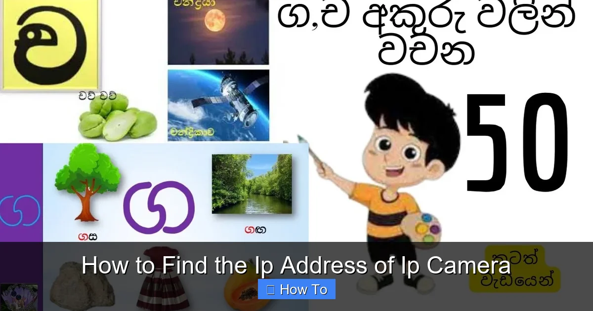 How to Find the Ip Address of Ip Camera