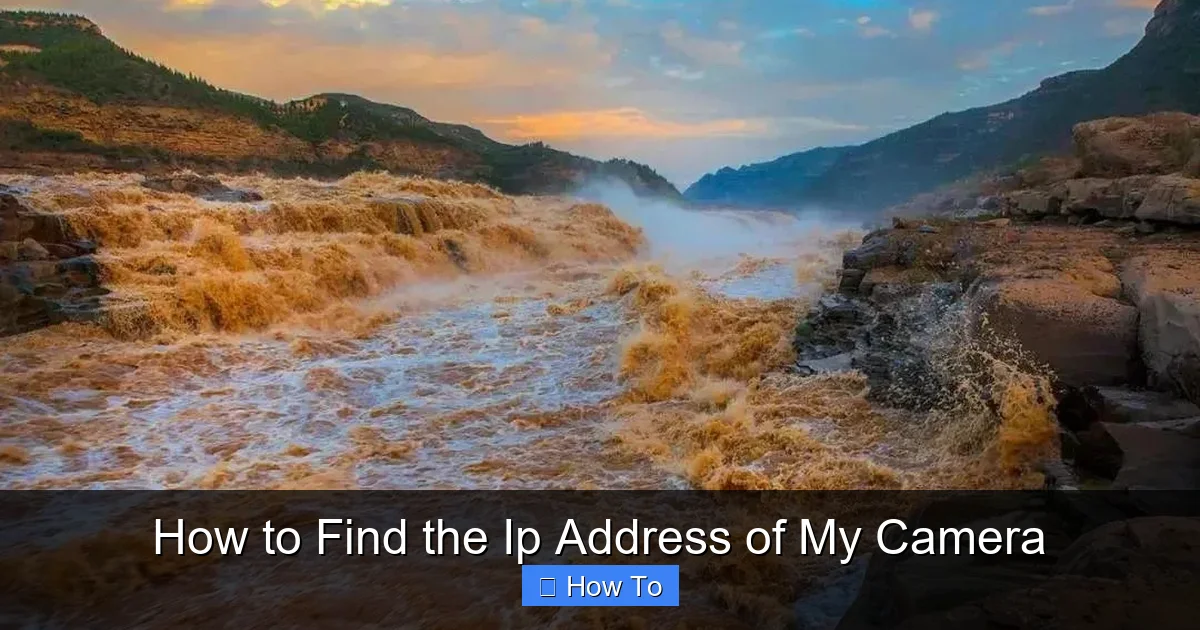 How to Find the Ip Address of My Camera