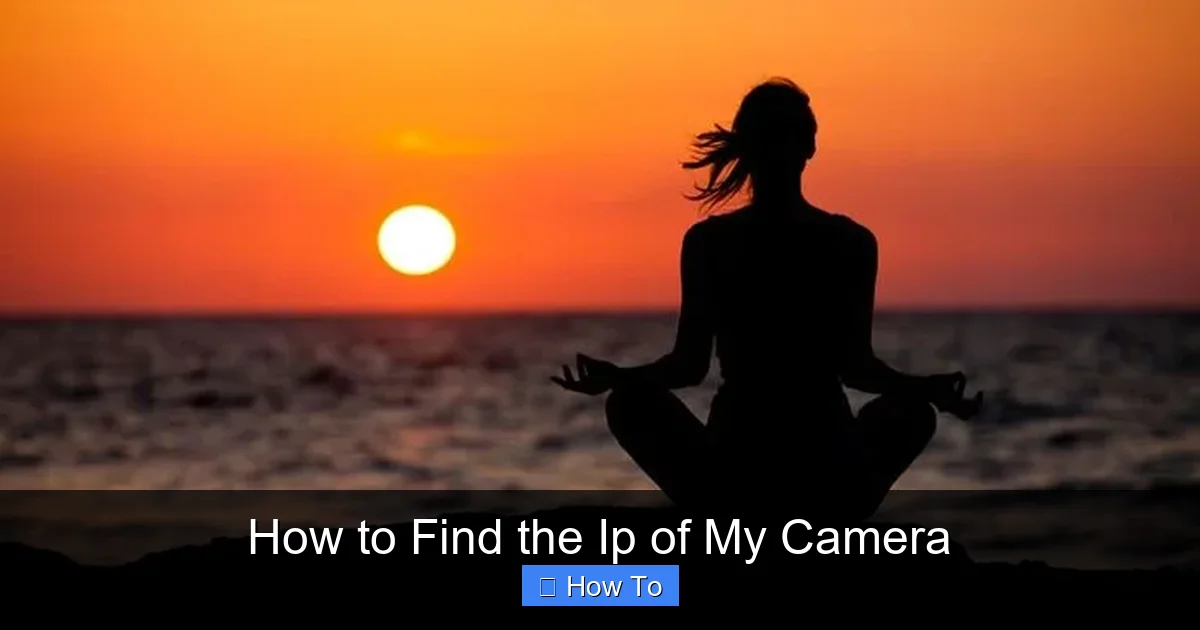 How to Find the Ip of My Camera