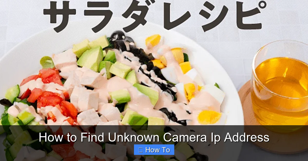 How to Find Unknown Camera Ip Address