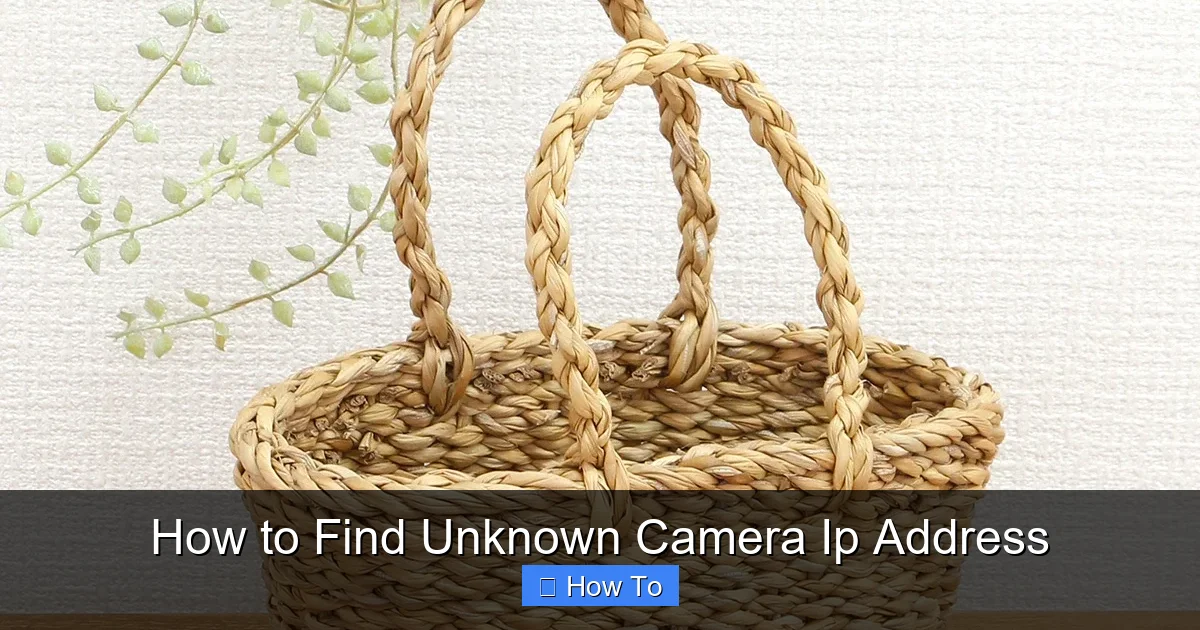 How to Find Unknown Camera Ip Address
